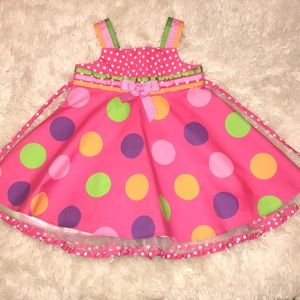24m Baby Girl Polka Dot Party Dress